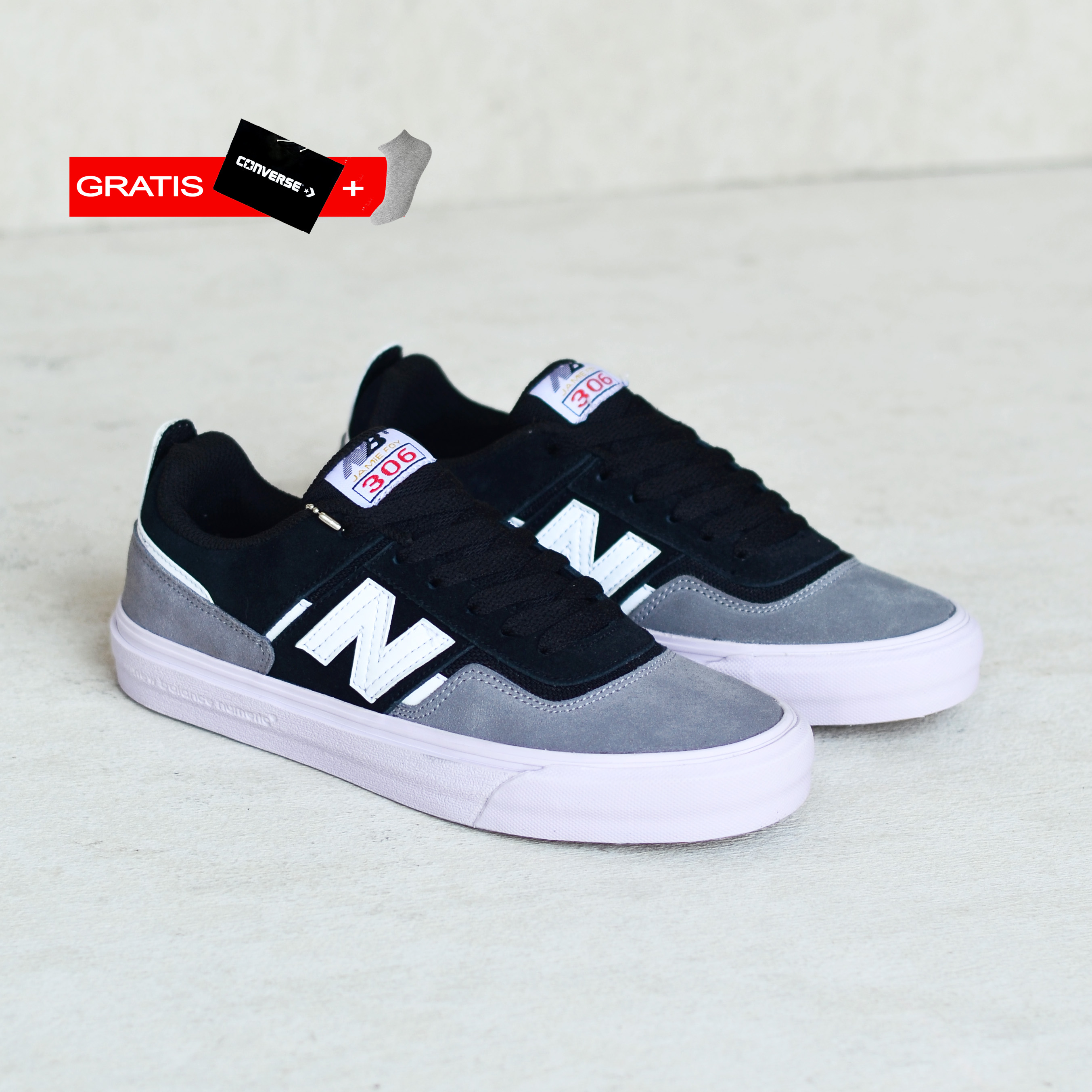PROMO SEPATU NEW BALANCE306 NUMERIC 306 JAMIE FOY SEPATU NB306 SNEAKERS PRIA SKATEBOARDING SEKOLAH BLACK WHITE TERMURAH TERLARIS BISA COD
