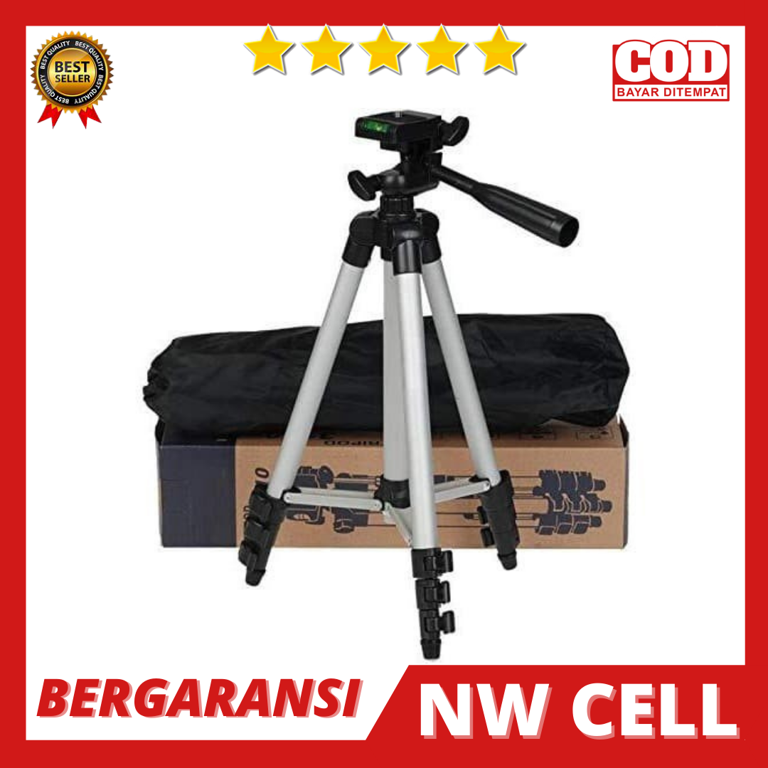 TRIPOD 3110 - TRIPOD HP DAN KAMERA UNIVERSAL+ FREE HOLDER U DAN TAS TRIPOD DUDUKAN KAMERA / TONGSIS 1METER