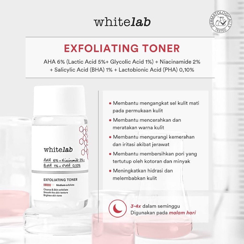 Whitelab Exfoliating Toner Free dus + Buble wrap