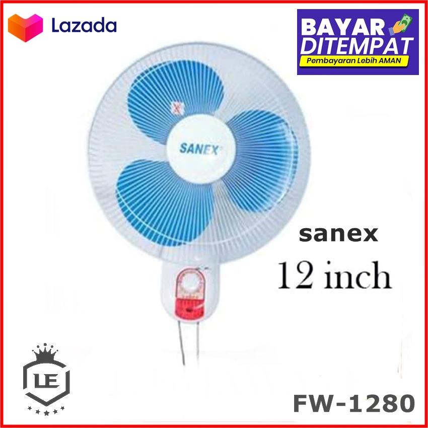 Sanex Kipas Angin dinding 12 inch / Kipas Tembok / Wall Fan Sanex FW 1280 12 inch angin kencang