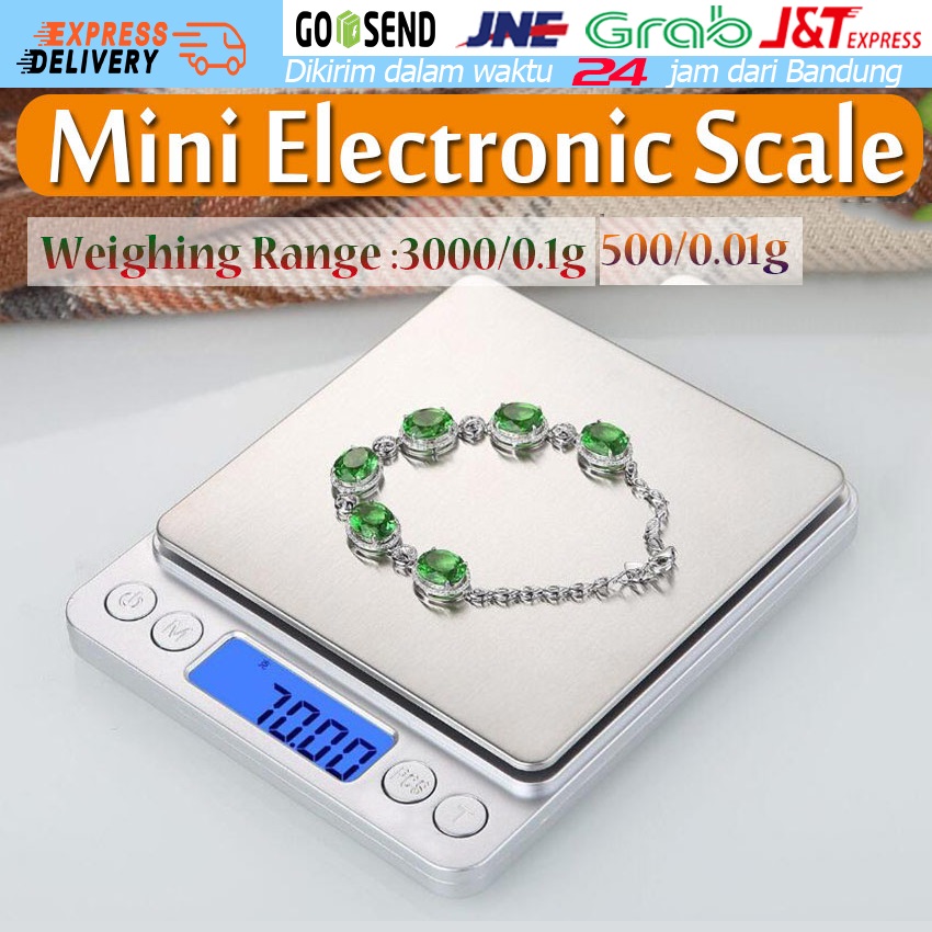 Timbangan Emas Digital Kapasitas 500gram Akurasi 0.01gram Timbangan Dapur Timbangan Digital Elektronik Digital Mini Kitchen Scale Timbangan Emas Jewelry Scale Timbangn Kue / Perhiasan / Cubilose / Oba