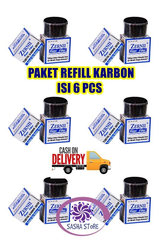 SS GROSIR Refill Carbon Water Filter Zernii Karbon Isi Ulang / Refill Karbon Zernii - ISI 6 PCS