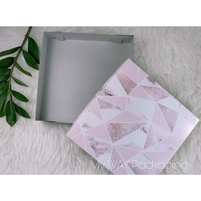 [ 10 PCS ] Box Serbaguna / Kotak / Dus Diamond Untuk RotiKueDonat 25 x 25 x 5