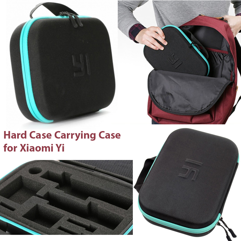 Hard Case Carrying Case for Xiaomi Yi Action Camera Organizer Bag Holder Protective Lindungi Kamera Tempat Menaruh Perlengkapan Xiao Mi Design Portable Hardcase Cover Casing Material PU 100% Terlindun