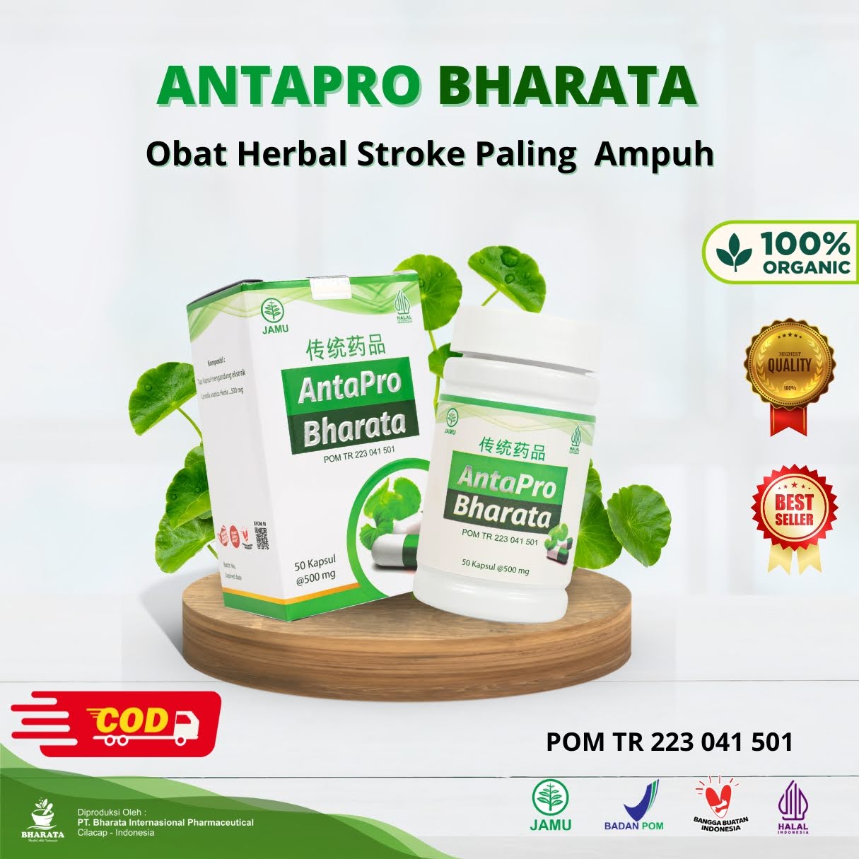 Antapro Bharata Asli Original Obat Hipertensi Darah Tinggi Stroke Jantung