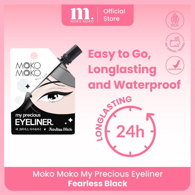 Moko Moko My Precious Eyeliner Fearless Black - Waterproof & Smudge-Proof Eyeliner Makeup