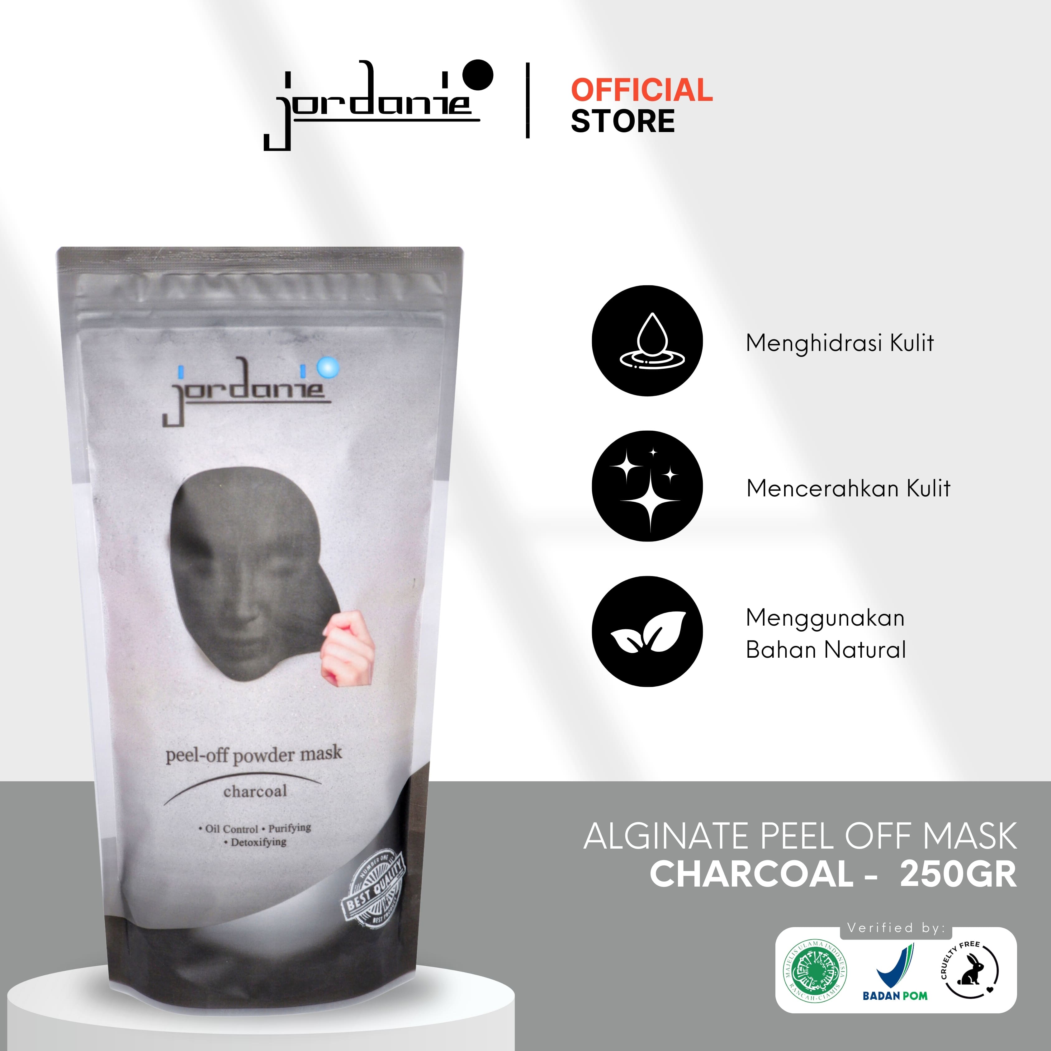 Jordanie Peel Off Mask Powder 250 gr - Charcoal