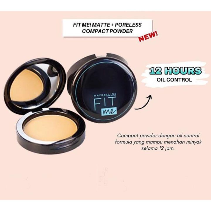 Maybelline Fit Me! 12H Oil Control Matte + Poreless Compact Powder by EwalooK