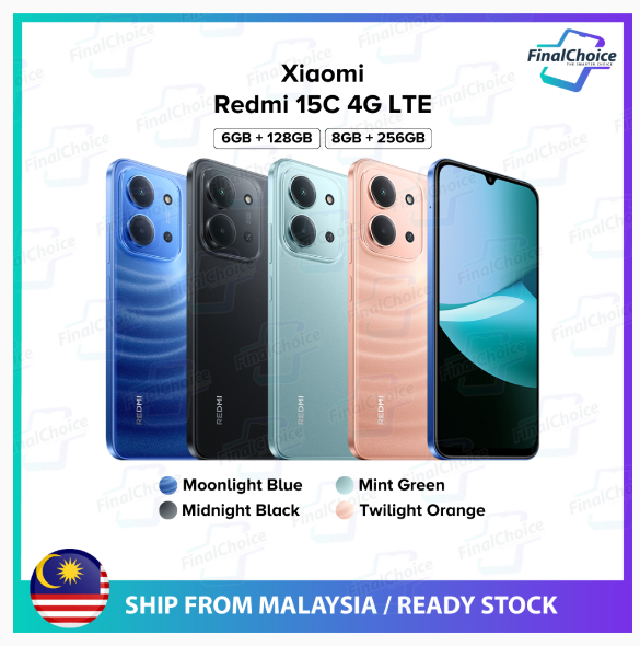Xiaomi Redmi 15C 4G LTE (6GB+128GB) (8GB+256GB) Original Xiaomi Malaysia Warranty