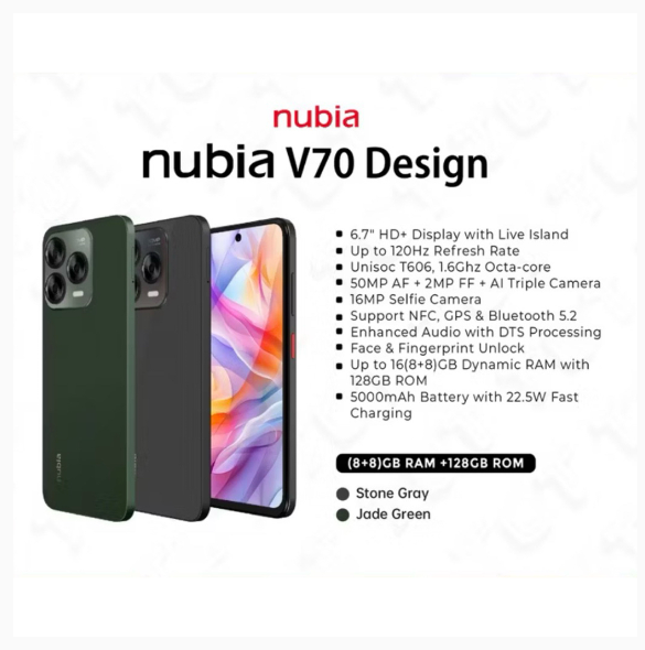 Nubia V70 Design (8+8)+128GB ROM