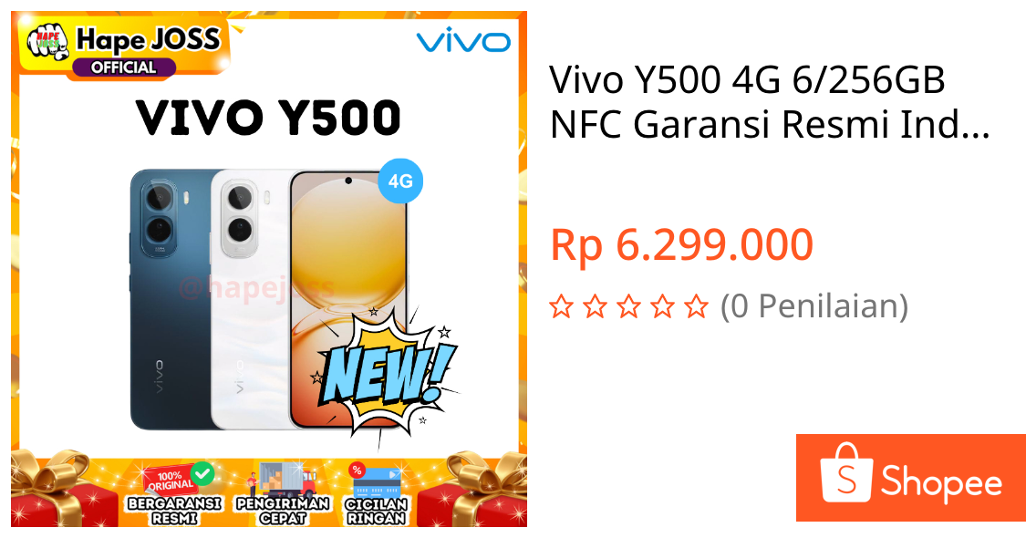 Jual Vivo Y500 4G 6/256GB NFC Garansi Resmi Indonesia | Shopee Indonesia