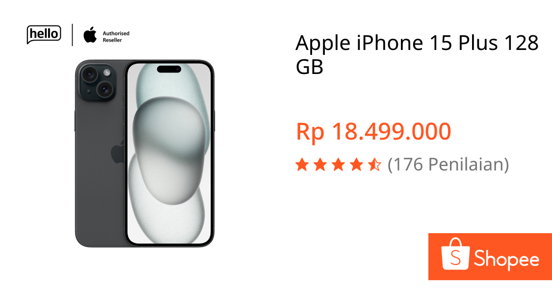 Jual Apple iPhone 15 Plus 128 GB | Shopee Indonesia