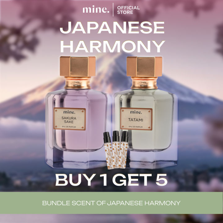Mine Perfumery Japanese Harmony - Buy 1 Get 5 | Bundling Sakura Sake & Tatami 50 ml Free 3 Vial | Lazada Indonesia
