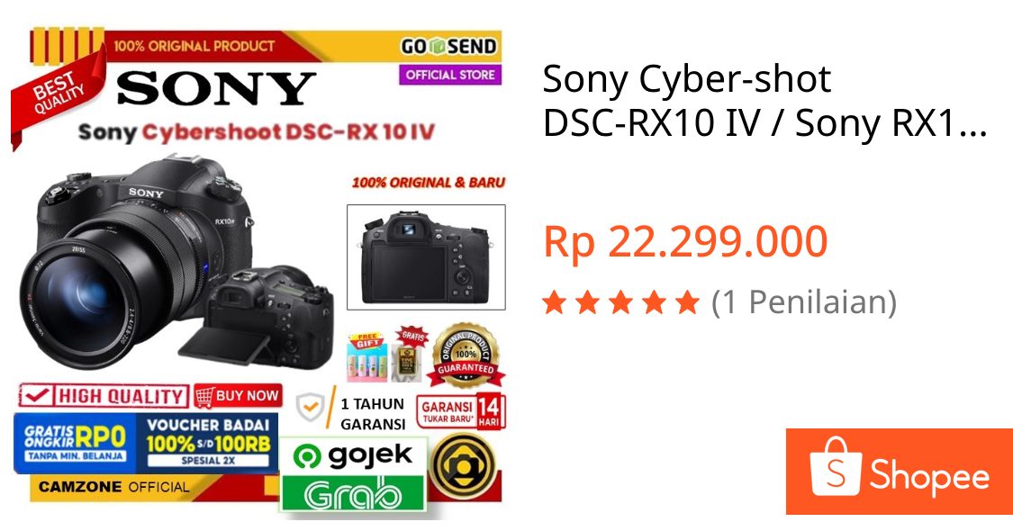 Jual Sony Cyber-shot DSC-RX10 IV / Sony RX10 Mark IV | Shopee Indonesia