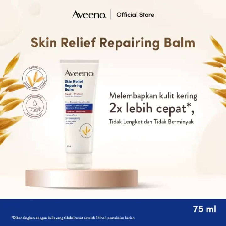 AVEENO Skin Relief Repairing Balm 75ml - Krim Multi Fungsi untuk Kulit Kering hingga Pecah-Pecah | Lazada Indonesia