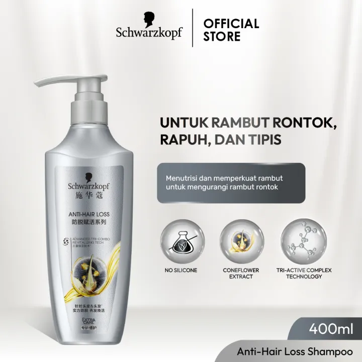 Schwarzkopf Extra Care - Anti-Hair Loss Shampoo 400ml (Untuk Rambut Rontok, Rapuh, dan Tipis) | Lazada Indonesia