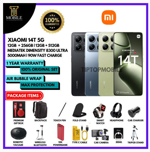[NEW] Xiaomi 14T 5G | 14T Pro 5G (12GB + 256GB | 12GB + 512GB | 12GB + 1TB) Original Xiaomi Malaysia