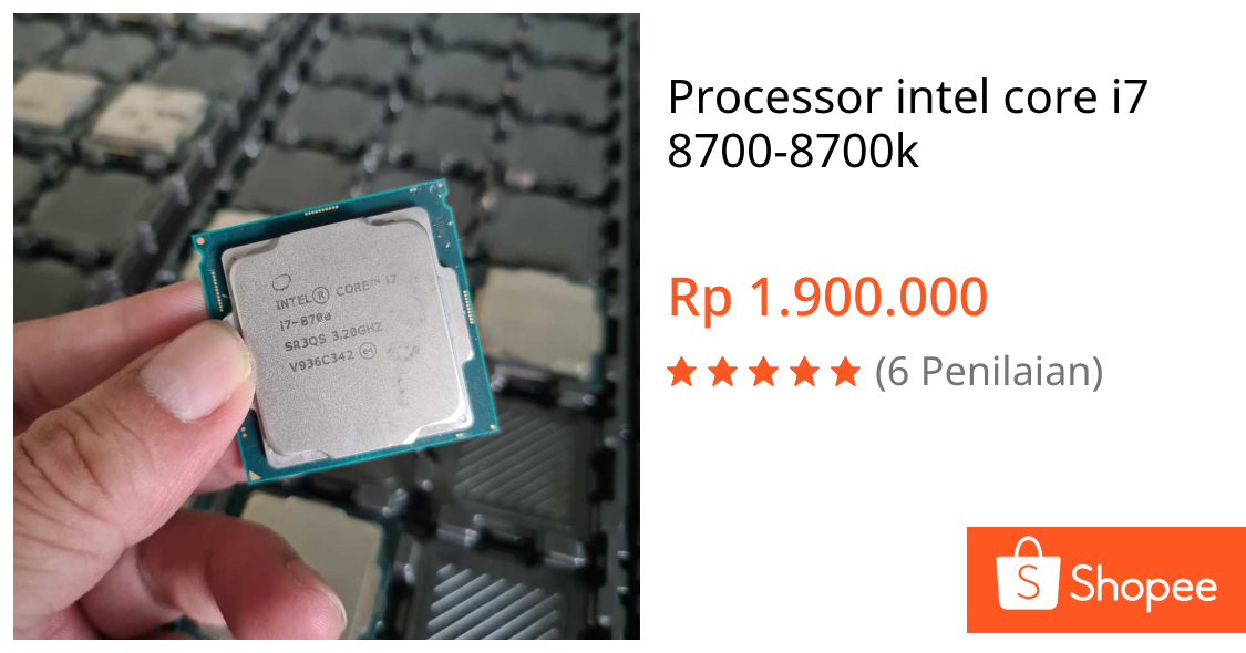 Jual Processor intel core i7 8700-8700k | Shopee Indonesia