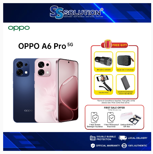 OPPO A6 Pro 5G 8GB RAM + 256GB ROM I IP66, IP68, IP69 Water and Dust Resistance I 6500mAh Battery 80W SUPERVOO Charge C