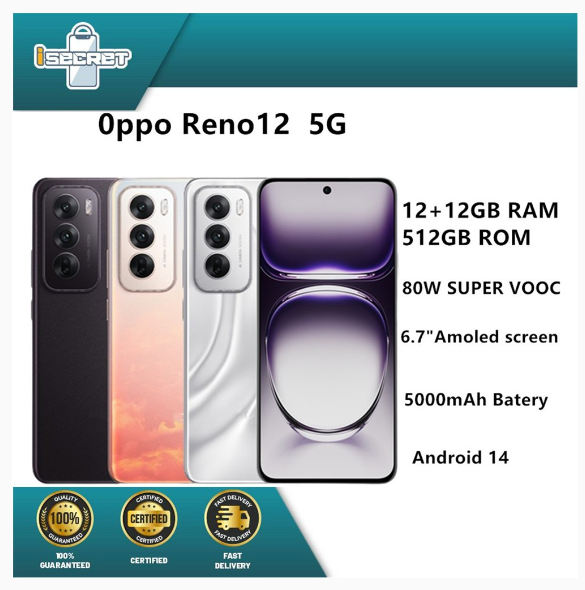 OPPO RENO 12 5G/ RENO 12F 5G (12GBRAM 512GB ROM)