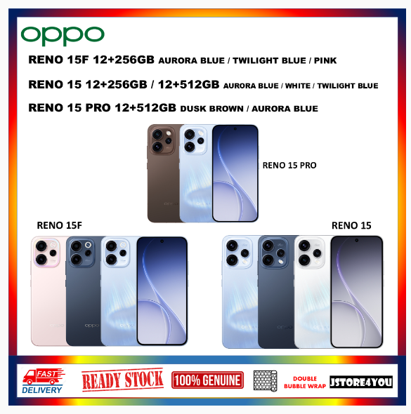 [NEW 2026] 5G OPPO RENO 15F /  RENO 15 / RENO 15 PRO  🔥ORIGINAL OPPO MALAYSIA SET