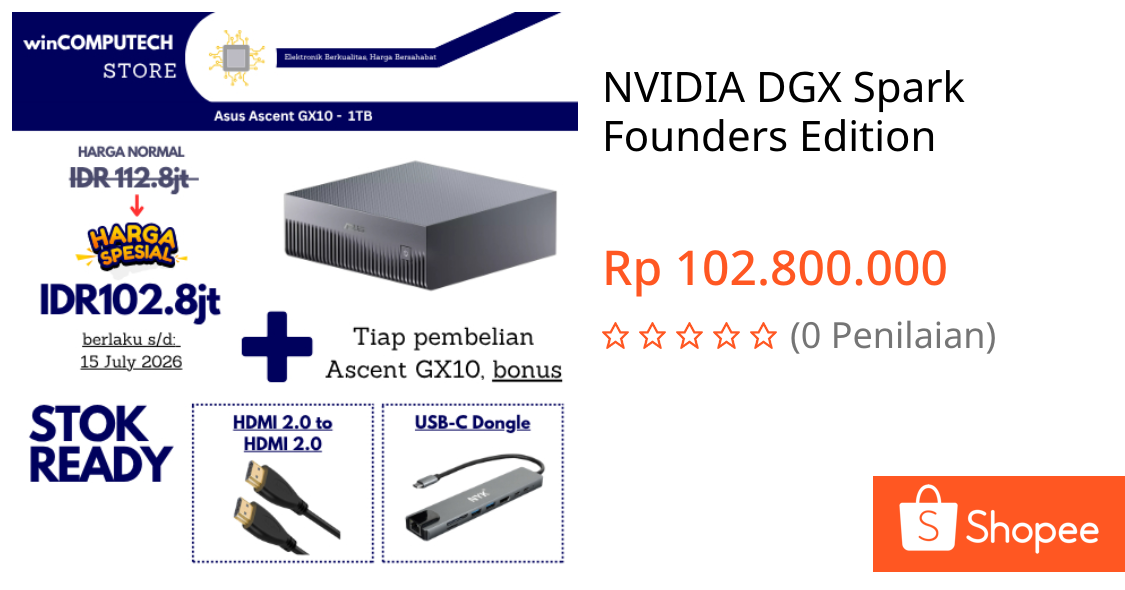 Jual NVIDIA DGX Spark Founders Edition | Shopee Indonesia
