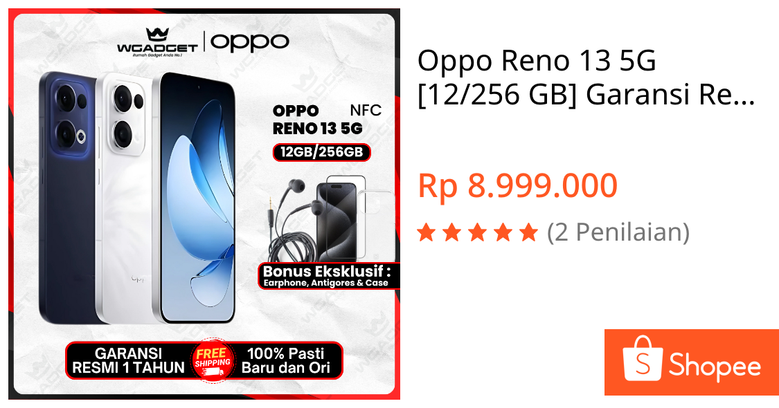 Jual Oppo Reno 13 5G [12/256 GB] Garansi Resmi | Shopee Indonesia