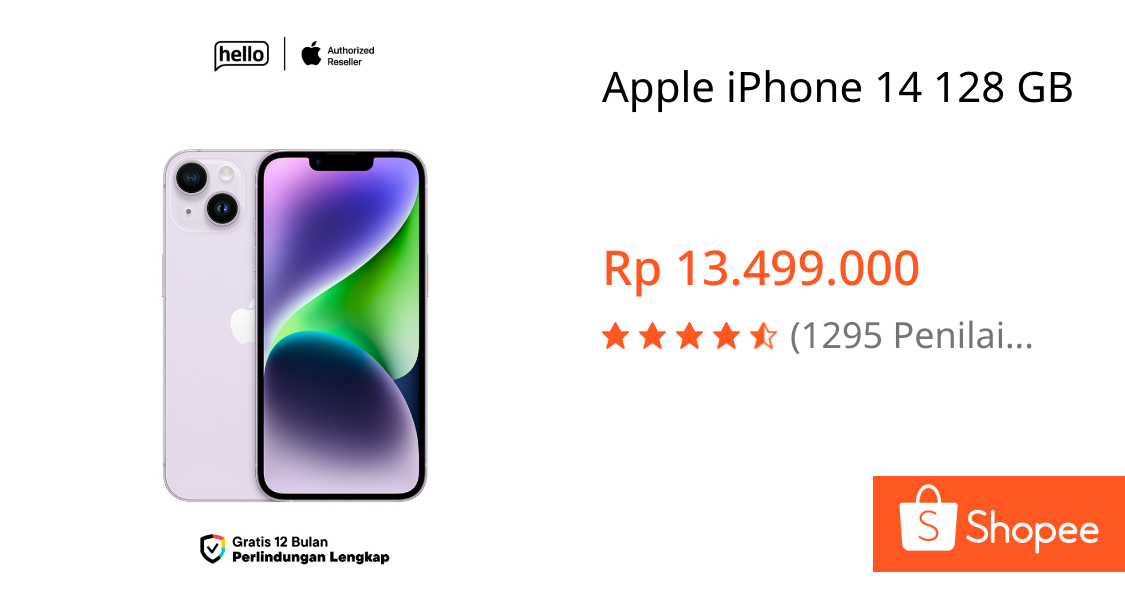 Jual Apple iPhone 14 128 GB | Shopee Indonesia