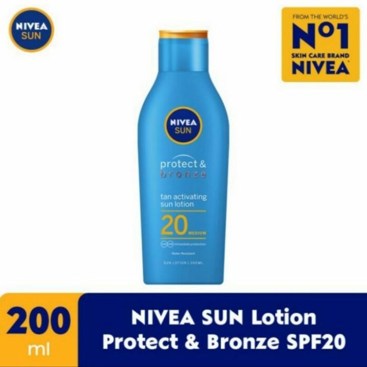 NIVEA Sun Lotion spf 20 Protect & Bronze 200ml | Lazada Indonesia