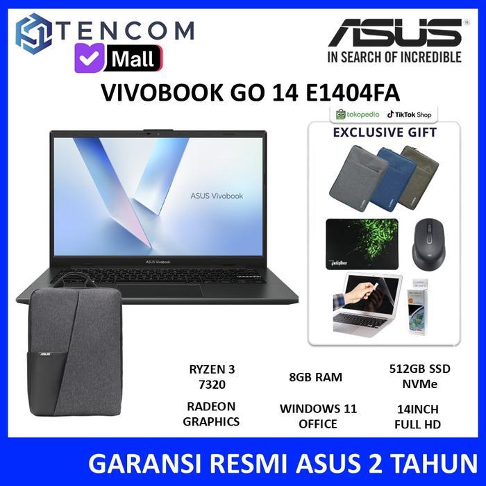Asus Vivobook GO 14 E1404FA Ryzen 3 7320U 8GB 512GB Win11 14 Full HD Garansi Resmi - 256GB SSD Standard Pack | Lazada Indonesia