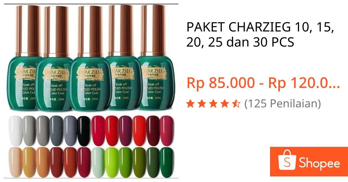 Jual PAKET CHARZIEG 10, 15, 20, 25 dan 30 PCS | Shopee Indonesia