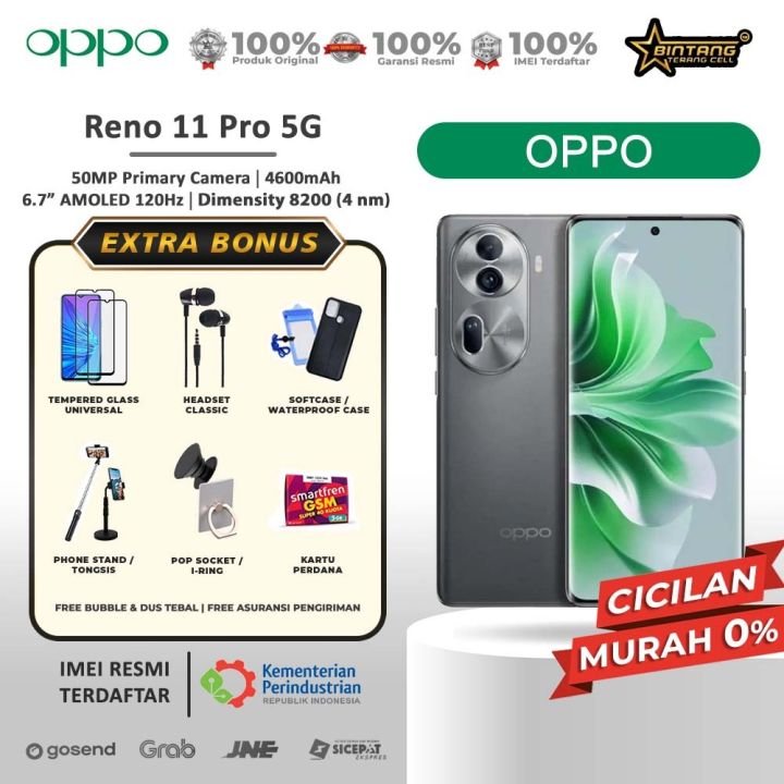 Oppo reno 11 pro 5G oppo reno 11 5G ram 12/512Gb ram 8/256Gb Garansi resmi | Lazada Indonesia