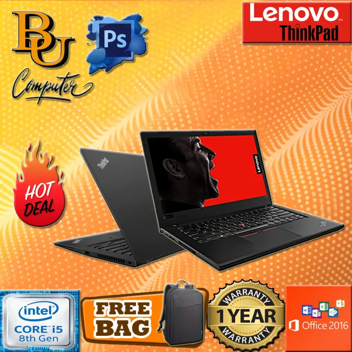 LAPTOP LENOVO THINKPAD T480 ULTRABOOK 14 INCH - CORE i5 - 8350U / 8GB DDR4 RAM/ 256GB SSD/ WINDOW 11 PRO/ 1 TAHUN GARANSI