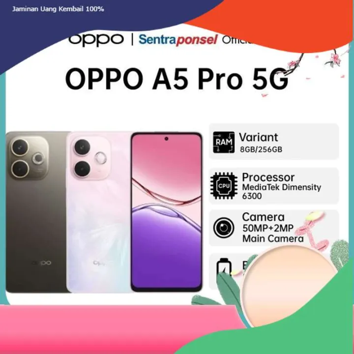 OPPO A5 PRO 5G 8GB/256GB Baterai Besar 5800mAh NFC - OPPO Indonesia | Lazada Indonesia