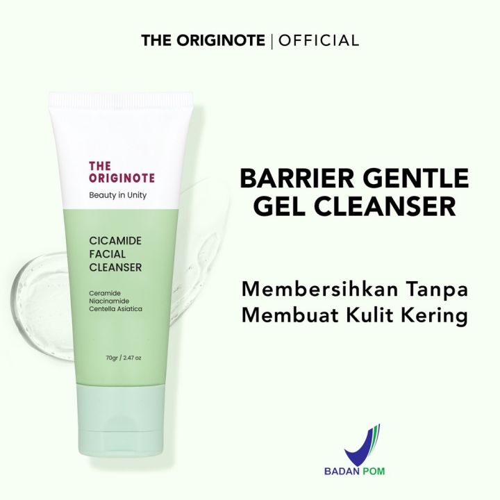 The Originote Cicamide Facial Cleanser 70gr & 100gr Pump- Face Wash Sabun Cuci Muka Mencerahkan with Ceramide Niacinamide and Centella Asiatica【BPOM】