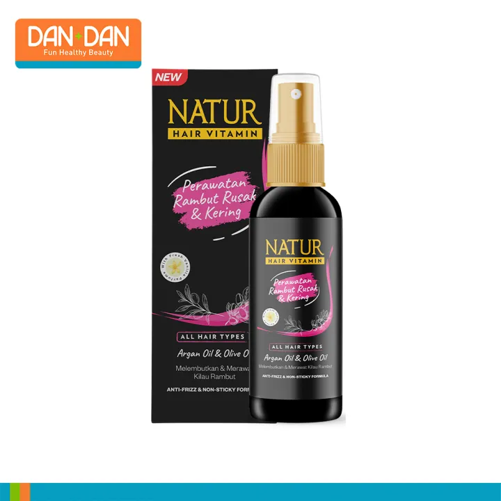 NATUR Hair Vitamin Argan Oil & Olive Oil Vit E 80ml | Lazada Indonesia