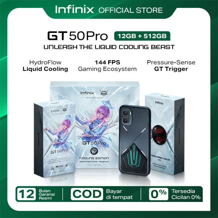 Infinix GT 50 Pro 12/512GB Special Box - Up to 24GB Extended RAM - Dimensity 8400 Ultimate - 6.78" Amoled 1.5KHz - 50MP - 6500 mAh - NFC | Lazada Indonesia