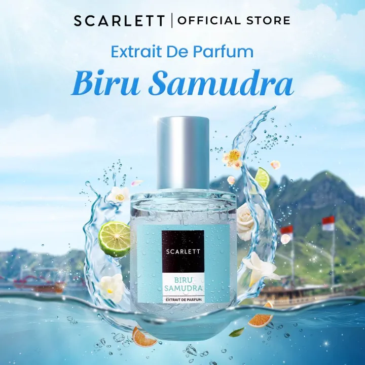 Scarlett Whitening Extrait De Parfum Biru Samudra 30ml – Parfum Tahan Lama Original BPOM