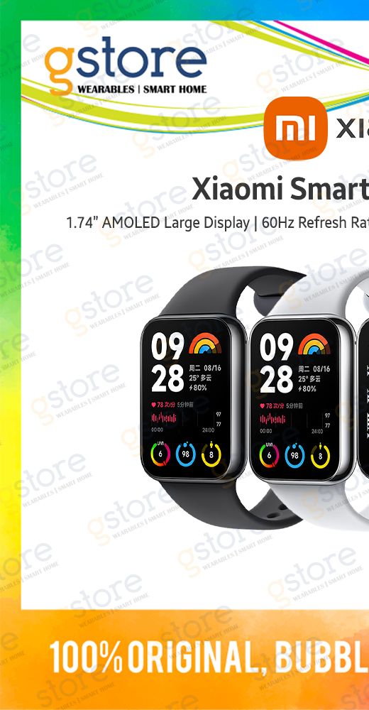 【New】Xiaomi Mi Band 8 Pro NFC (1.74" AMOLED Display, 150+ Sports Modes, 5ATM Water Resistance) 1 Year Warranty