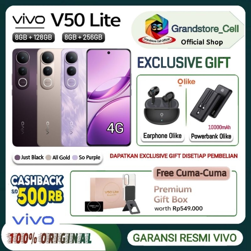 Jual VIVO V50 Lite 4G | 5G [12/512GB] [8/256GB] [8/128GB] - GARANSI RESMI VIVO INDONESIA | Shopee Indonesia