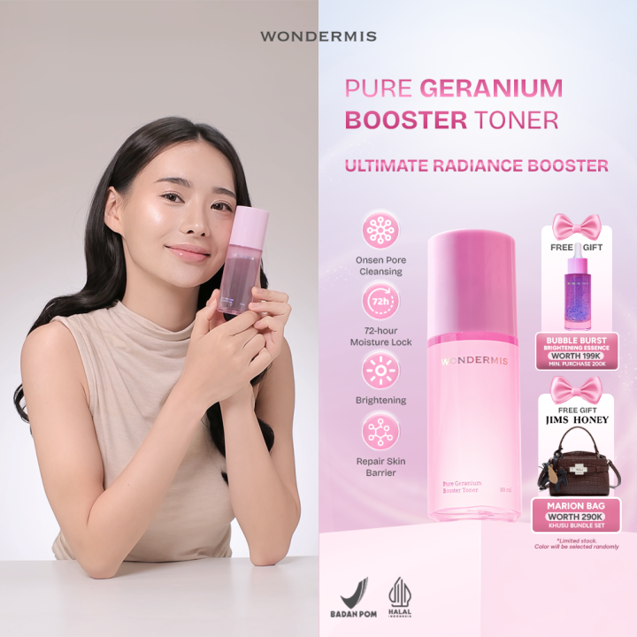 WONDERMIS Pure Geranium Booster Toner 80 ml Calming Brightening Soothing Glowing Niacinamide Skin Barrier Untuk Semua Jenis Kulit Sensitif Hyaluronic Acid | Lazada Indonesia