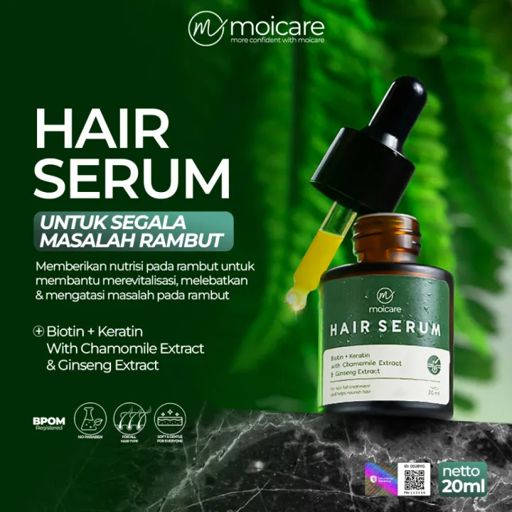 Moicare Hair Serum - Anti Hair Fall Treatment Menyuburkan Menghaluskan Rambut | Lazada Indonesia