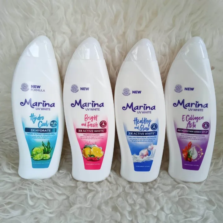 Handbody Lotion Marina UV White Healthy & Glow - 460 mL [SUPER SKINCARE] | Lazada Indonesia