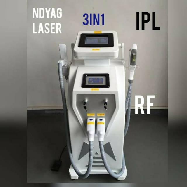 NDYAG RF IPL LASER 3IN1 PENGHILANG TATTO BULU FLEK JERAWAT RADIO FREQUENCY PICOSECON BLACKDOLL CARBON GELL LASER FN088