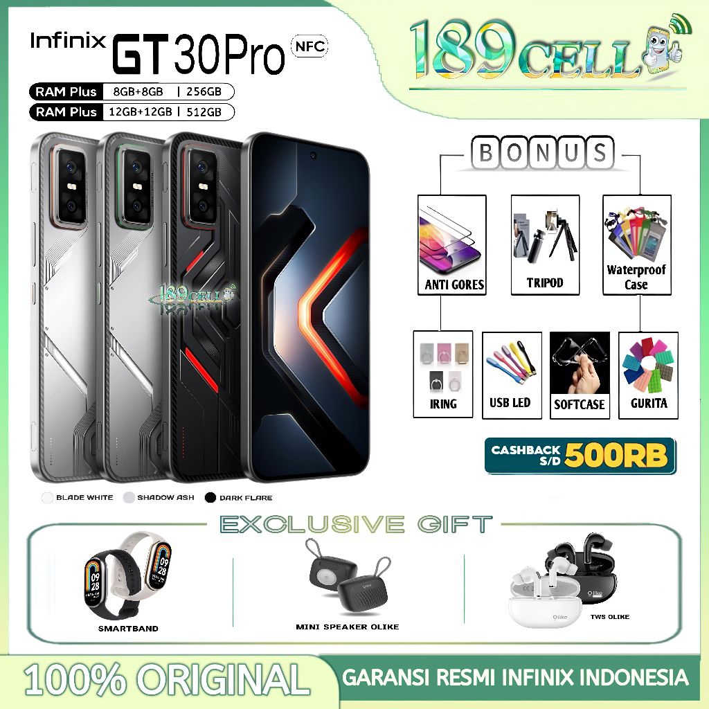 Jual INFINIX GT 30 PRO 5G NFC RAM 12/512GB 8/256GB - GT30 Pro - GT30Pro - GARANSI RESMI INFINIX INDONESIA | Shopee Indonesia