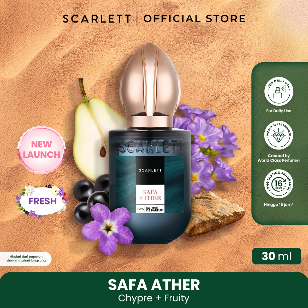 Jual NEW! Scarlett Extrait de Parfum 30ml - Safa Ather - The Golden Scents - Wangi fruity clean yang ringan dan segar - Parfum Unisex Pria Wanita Tahan Lama For Daily Use | Shopee Indonesia