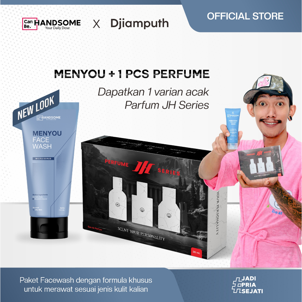 Jual Menyou Face Wash 100ml (FREE PARFUME JH SERIES 1botol) | Shopee Indonesia