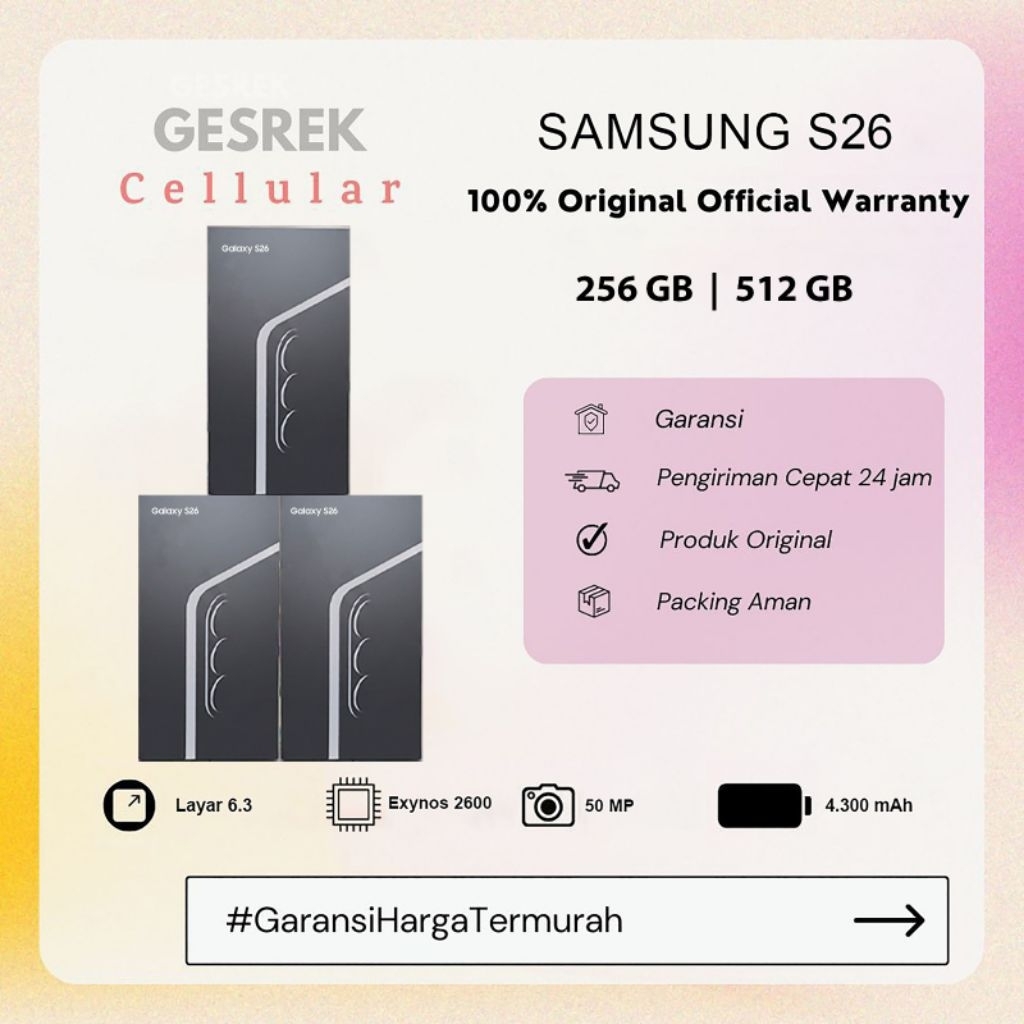 Jual Samsung Galaxy S26 5G 256GB 512GB - Garansi RESMI | Shopee Indonesia