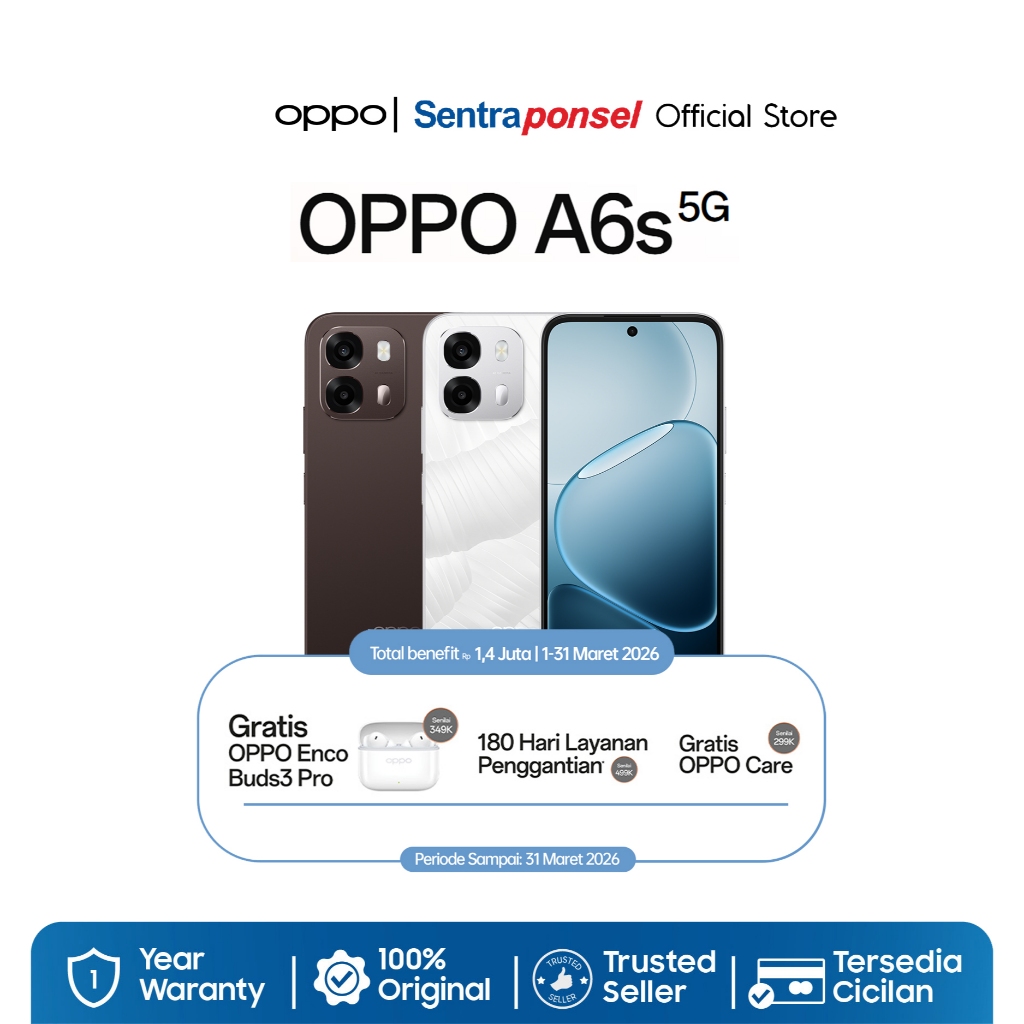 Jual OPPO A6S 5G 8GB/128 GB 8GB/256GB - Garansi Resmi | Shopee Indonesia