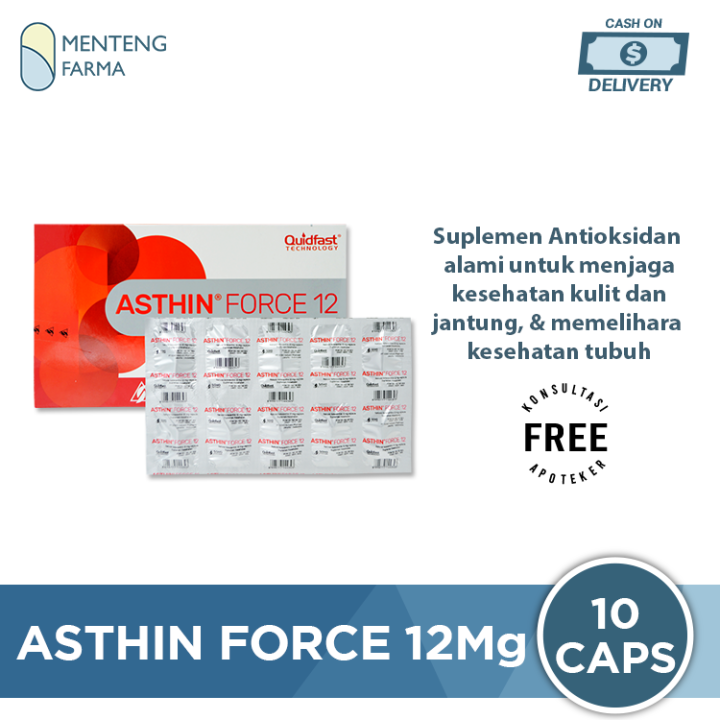 Asthin Force 12 Mg 10 Kapsul - Suplemen Antioksidan Menjaga Kesehatan Tubuh | Lazada Indonesia